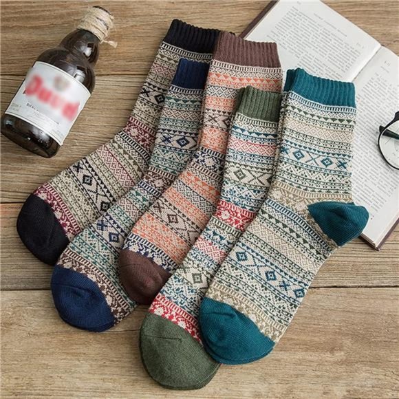 5 Pack Wool Socks for Women - Picture 7 of 7
